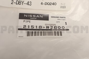 21518WJ600 PIPE-SUB RADIATOR