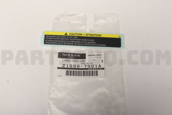 215997991A Nissan LABEL-CAUTION,MOTOR FAN