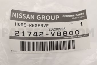 21742VB800 HOSE-RESERVOIR TANK