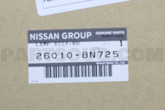 260108N725 Nissan LAMP ASSY-RH