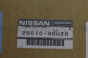 2601098U26 LAMP ASSY-RH