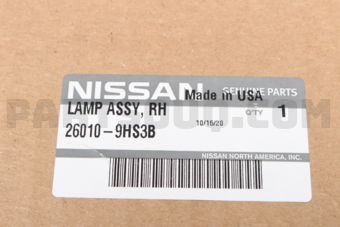 260109HS3B LAMP ASSY - HEAD, RH