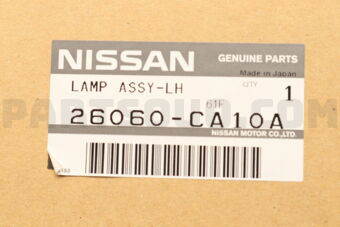26060CA10A LAMP ASSY LH