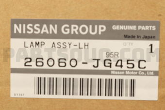 26060JG45C LAMP ASSY-LH