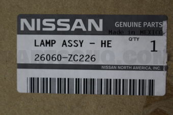 26060ZC226 LAMP ASSY-LH