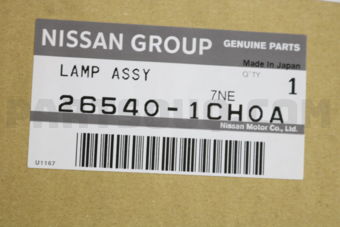265401CH0A LAMP ASSY-BACK UP,RH