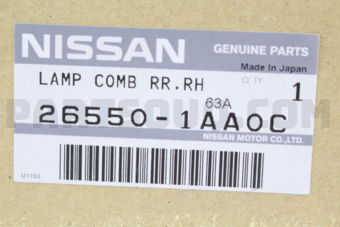 265501AA0C LAMP COMB RR,RH