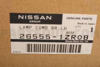265551ZR0B Nissan LAMP COMB RR,LH