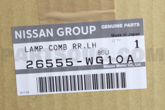 26555WG10A Nissan LAMP COMB RR,LH