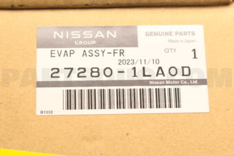 272801LA0D EVAP ASSY FR