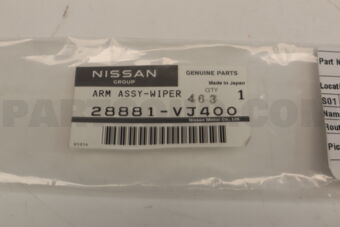 28881VJ400 Nissan ARM ASSY-WINDSHIELD WIPER