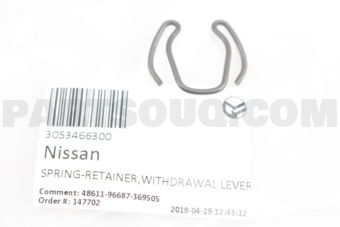 3053466300 SPRING-RETAINER,WITHDRAWAL LEVER