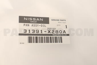 31391X280A Nissan PAN ASSY-OIL