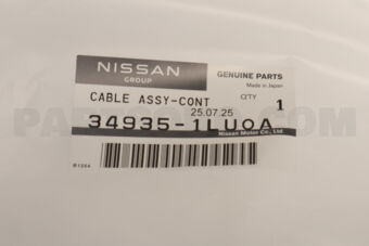 349351LU0A Nissan CABLE ASSY-CONTROL