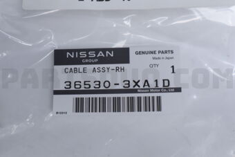 365303XA1D Nissan CABLE ASSY-RH