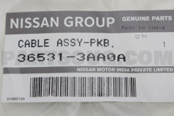365313AA0A CABLE ASSY-PARKING,REAR LH