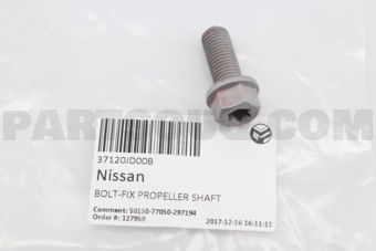 37120JD00B BOLT-FIX PROPELLER SHAFT