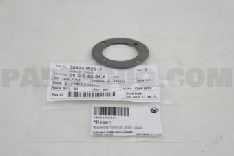 38424W2017 WASHER-THRUST,SIDE GEAR