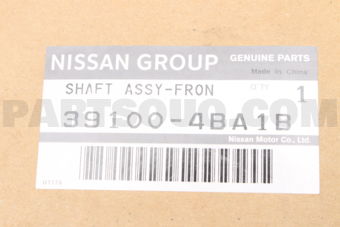 391004BA1B SHAFT ASSY FRON