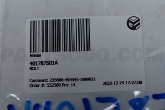 401787S01A BOLT