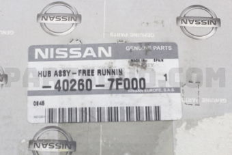 402607F000 HUB ASSY-FREE RUNNING