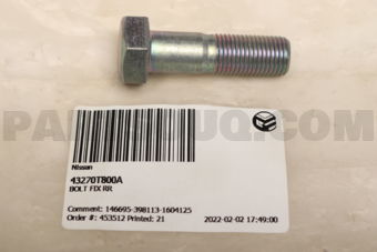 43270T800A BOLT FIX RR
