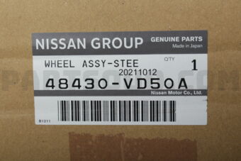 48430VD50A WHEEL ASSY-STEERING,LESS PAD
