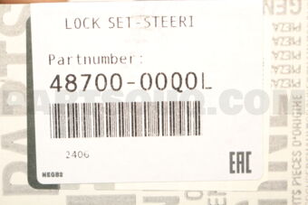 4870000Q0L LOCK SET STEERING P15X