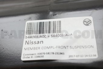 544003JA2A MEMBER COMPL FRONT SUSPENSION