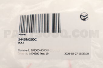 54459AX00C BOLT