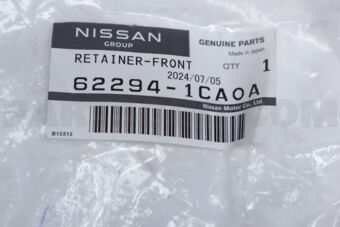 622941CA0A Nissan RETAINER-FRONT BUMPER SIDE