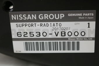 62530VB000 Nissan SUPPORT ASSY-RADIATOR CORE,LOWER