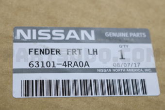 631014RA0A FENDER FRONT,LH