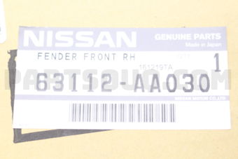 63112AA030 FENDER-FRONT RH