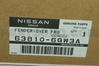 638106GW3A FENDER-OVER FRONT