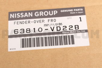 63810VD22B FENDER-OVER,FRONT RH
