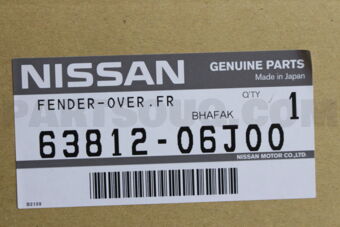 6381206J00 Nissan FENDER-OVER,FRONT RH