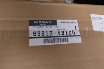 63813VB100 Nissan FENDER-OVER,FRONT LH