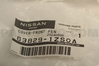 638291ZS0A COVER-FRONT FENDER DRIP,LH