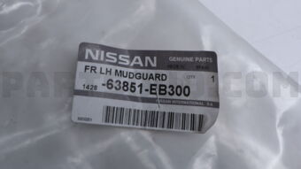 63851EB300 Nissan MUDGUARD SET-FRONT FENDER,LH