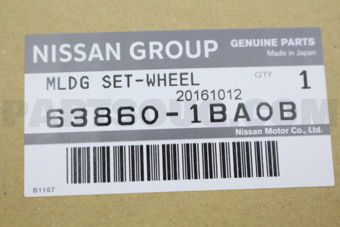 638601BA0B MOULDING-FILLET FRONT RH