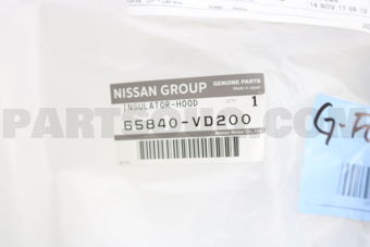 65840VD200 Nissan INSULATOR-HOOD