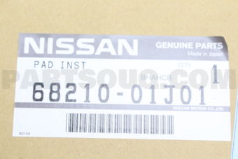 6821001J01 PAD-INSTRUMENT