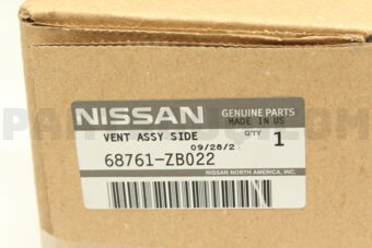 68761ZB022 VENTILATOR ASSY-LH