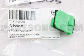727140P005 SPACER-GLASS,A