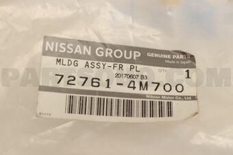 727614M700 MOULDING-WINDSHIELD SIDE,LH