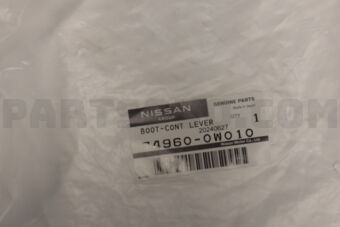 749600W010 BOOT-RUBBER,CONTROL LEVER
