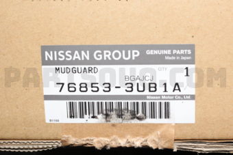 768533UB1A MUDGUARD-CENTER,FRONT LH
