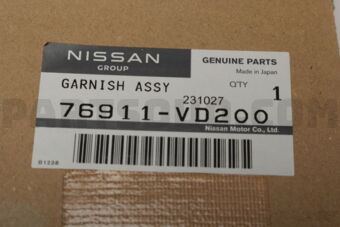 76911VD200 GARNISH ASSY-FRONT PILLAR,RH