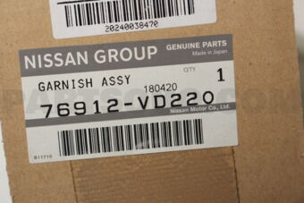 76912VD220 GARNISH ASSY-FRONT PILLAR,LH